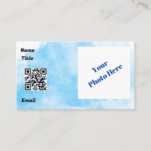 Blue Cloud Standard、3.5インチx 2.0インチビジネスカード 名刺 (正面)