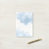 Blue Clouds Notepad To Do List ポストイット (デスク上)