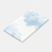 Blue Clouds Notepad To Do List ポストイット (アングル)