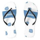 Blue clouds on white ビーチサンダル (ソール)