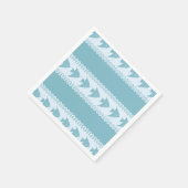 Blue Coastal Angelfish Stripes スタンダードカクテルナプキン (角)