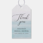 Blue Coastal Bridal Shower | Beach Thank You Favor ギフトタグ (正面)
