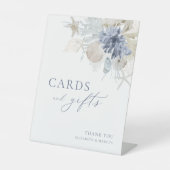 Blue Coastal Cards and Gifts Wedding Table Sign 台座サイン (正面)