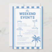 Blue Coastal Cowgirl Bachelorette Party 招待状 (裏面)