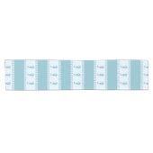 Blue Coastal Seahorses Stripes ショートテーブルランナー (横)