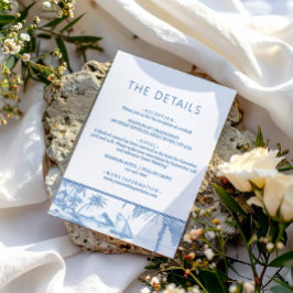 Blue Coastal Toileの情結婚報詳細カード エンクロージャーカード