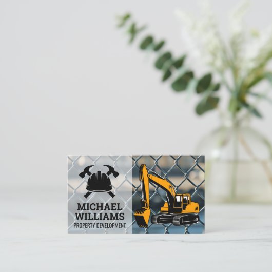 Blue Collar | Heavy Machinery | Construction 名刺 (スタンド正面)