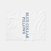 Blue Collar Llows Funny Quote  フリースブランケット (正面(横))