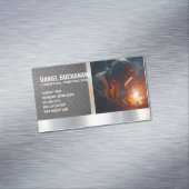 Blue Collar Welder Worker | Steel Sparks マグネット名刺 (インサイチュ)