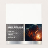 Blue Collar Welder Worker | Steel Sparks 名刺 (外部フラット)