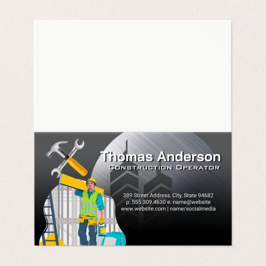 Blue Collar Worker | Construction Tools 名刺 (外部フラット)