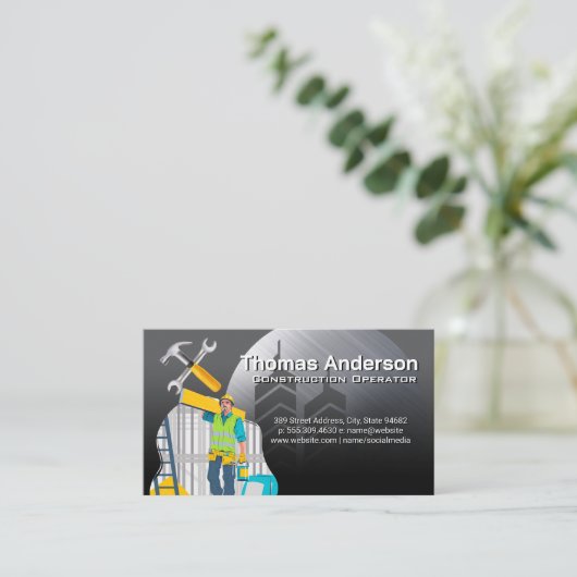Blue Collar Worker | Construction Tools 名刺 (スタンド正面)