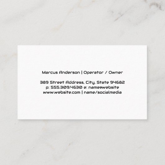 Blue Collar Workers | General Contractor 名刺 (裏面)