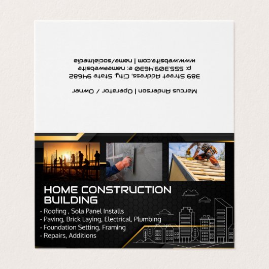 Blue Collar Workers | General Contractor 名刺 (外部フラット)