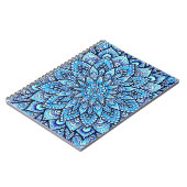 Blue Color Pencil Mandala Design Original Art  ノートブック (左側)