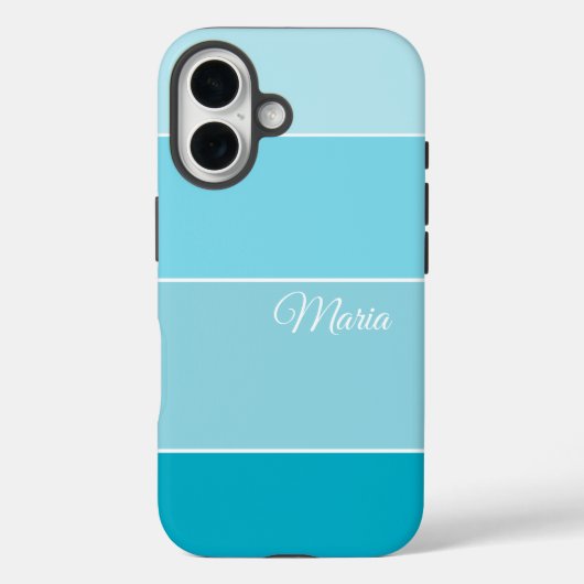 Blue Colorblock Personalized  Case-Mate iPhoneケース (裏面)