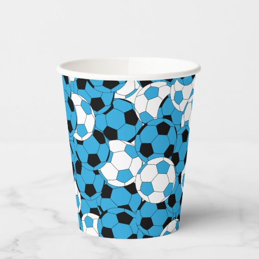 Blue Colored Soccer Balls 紙コップ (左)