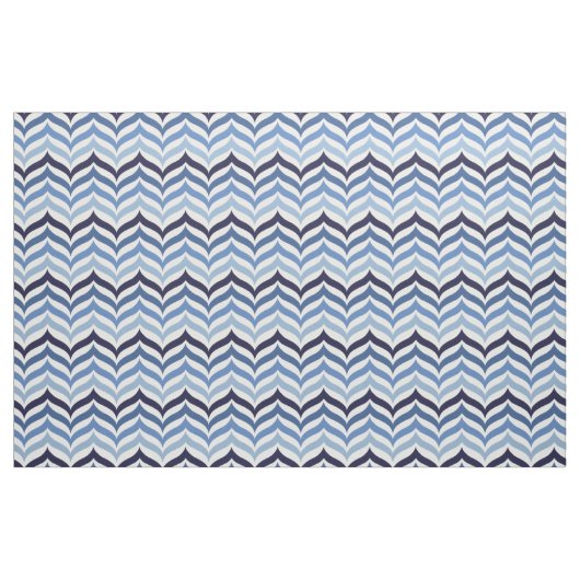 Blue Colors Chevron Pattern ファブリック (ヤード)