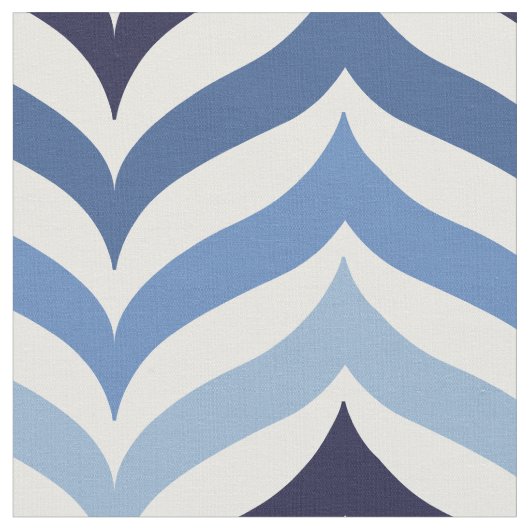 Blue Colors Chevron Pattern ファブリック (クローズアップ)