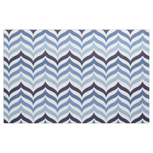 Blue Colors Chevron Pattern ファブリック (ファットクウォーター)