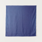 Blue comic pop-art halftone background vintageabst タペストリー (正面(横))