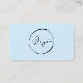 Blue Company Logo QR Code Professional 名刺 (裏面)