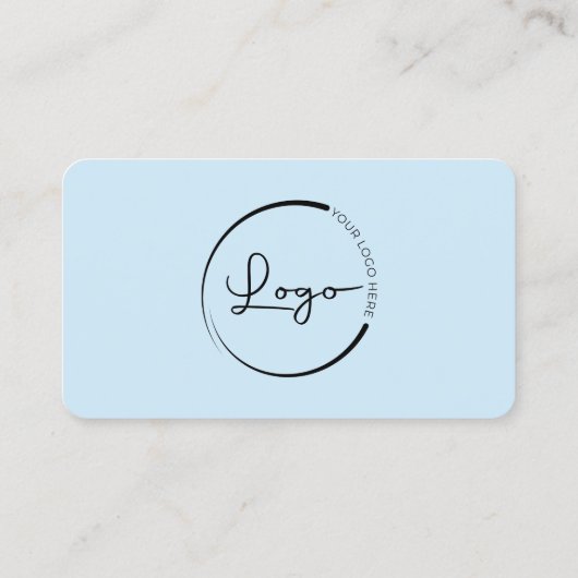 Blue Company Logo QR Code Professional 名刺 (裏面)