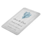 Blue Conch Shell日付マグネットの保存 マグネット (左側)