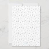 Blue Confetti Baby Birth Announcement Photo Card | 案内状 (裏面)