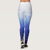 Blue Confetti Squares Leggings レギンス (裏面)