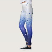 Blue Confetti Squares Leggings レギンス (左)