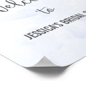 Blue Confetti Welcome Poster Print ポスター (角)