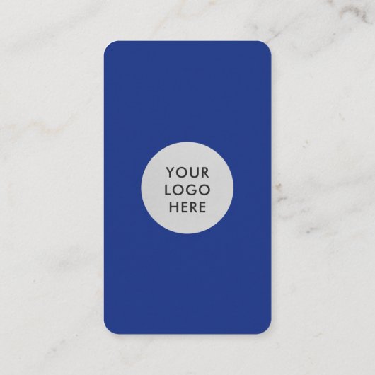 Blue Connect With Us QRコード 名刺 (裏面)