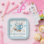 Blue Cookies & Cocoa Birthday Party ペーパープレート (パーティー)