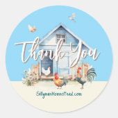 Blue Coop Thank You Shop Round Labels ラウンドシール (正面)