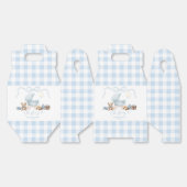 Blue Coquette Baby Carriage Boy Baby Shower フェイバーボックス (見開き)