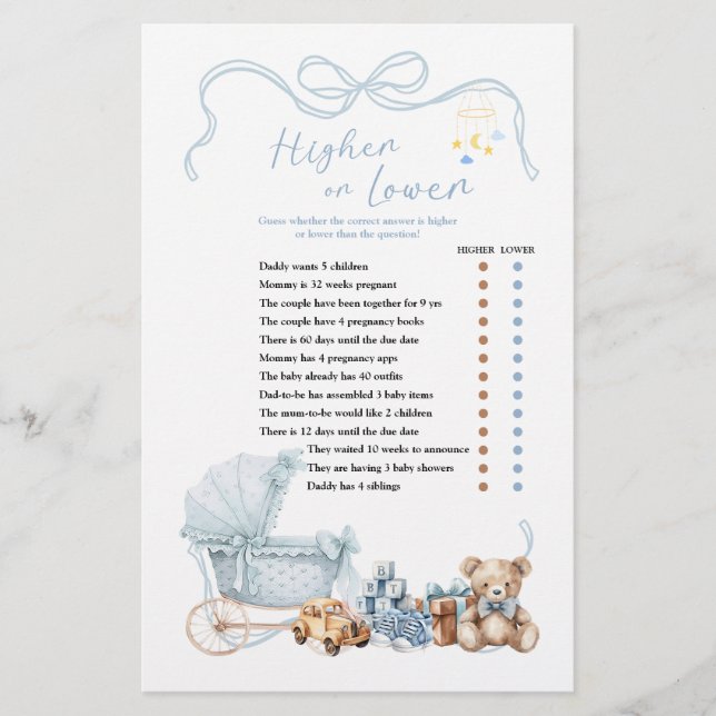 Blue Coquette Baby Carriage Higher or Lower  (正面)