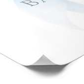 Blue Coquette Bow Baby Boy Shower Welcome ポスター (角)