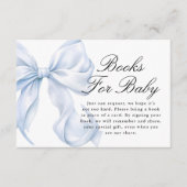 Blue Coquette Bow Books For Baby Card エンクロージャーカード (正面)