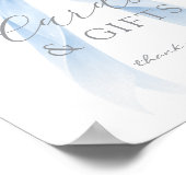 Blue Coquette Bow Cards and gifts Eucalyptus ポスター (角)