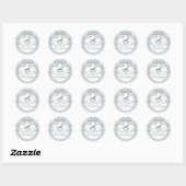Blue Coquette Bow Horse Birthday Envelope Seal ラウンドシール (シート)
