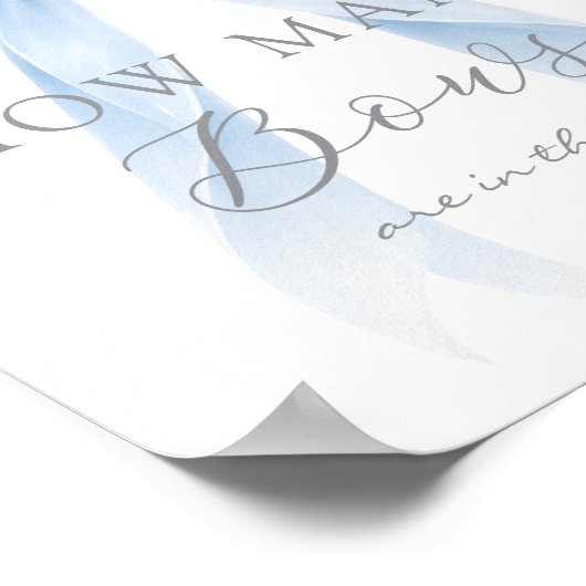 Blue Coquette Bow How many Bows Game ポスター (角)