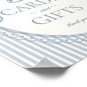 Blue Coquette Bow Rocking Horse Cards & Gifts ポスター (角)