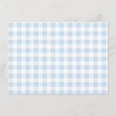 Blue Coquette Carriage Baby Shower Thank You Card エンクロージャーカード (裏面)