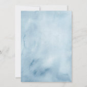 Blue Coquette Crowned Swan Baby Shower 招待状 (裏面)