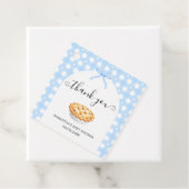 Blue Coquette Pie Baby Shower Thank You フェイバータグ (インサイチュ)