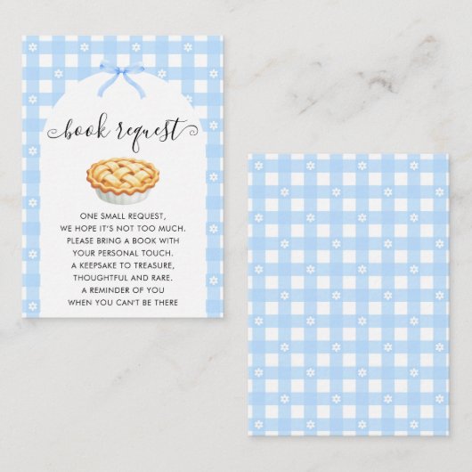 Blue Coquette Pie Book Request エンクロージャーカード (正面/裏面)