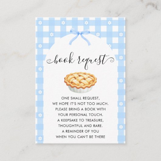 Blue Coquette Pie Book Request エンクロージャーカード (正面)