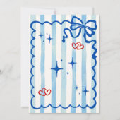 Blue Coquette She is Ready to POP Invitation 招待状 (裏面)