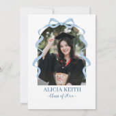 Blue Coquette stethoscope She eaRNed it graduation 招待状 (裏面)